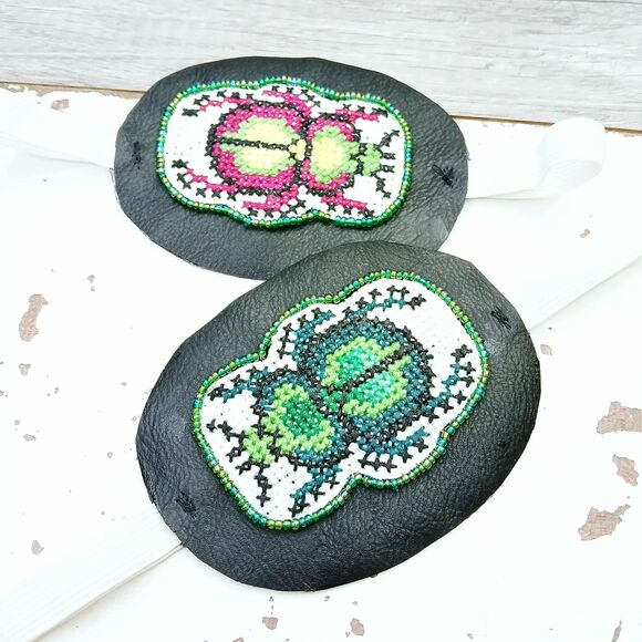 OOAK Beetle Eye Patch, Adjustable Costume Accessory, Statement Vision Ocular Aid - Picture 1 of 8